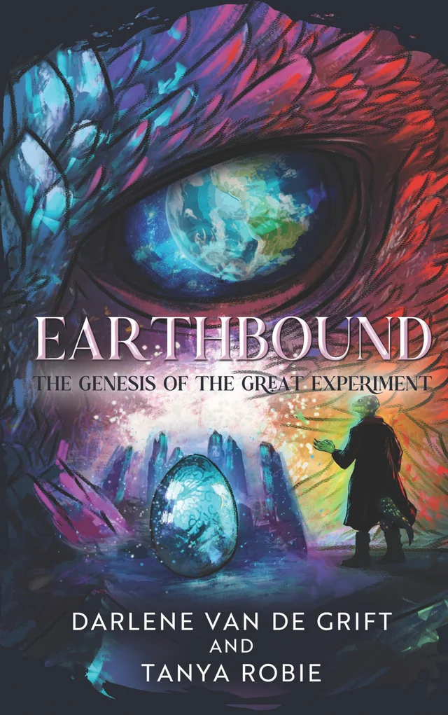 EarthBound: The Genesis of the Great Experiment, book cover, by Darlene Van de Grift and Tanya Robie
